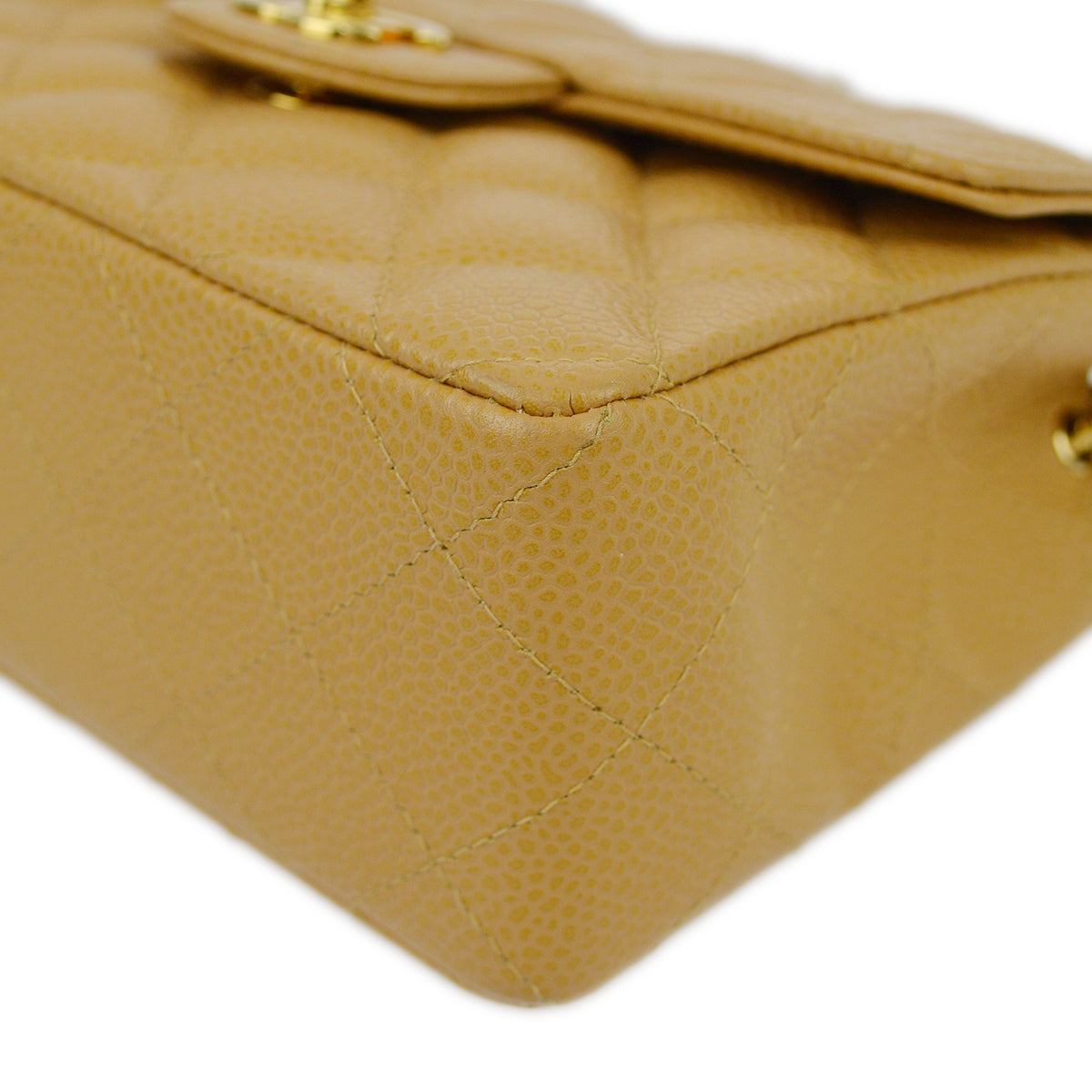 Luxury Chanel 2003-2004 Caviar Mini Classic Square Flap Bag 17