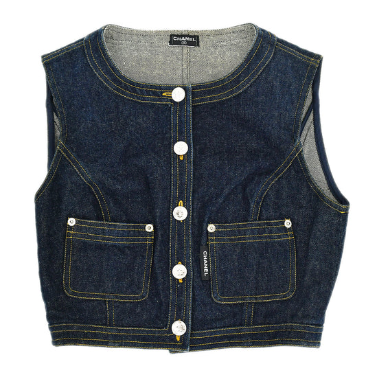 Luxury Chanel Vest Denim Jacket