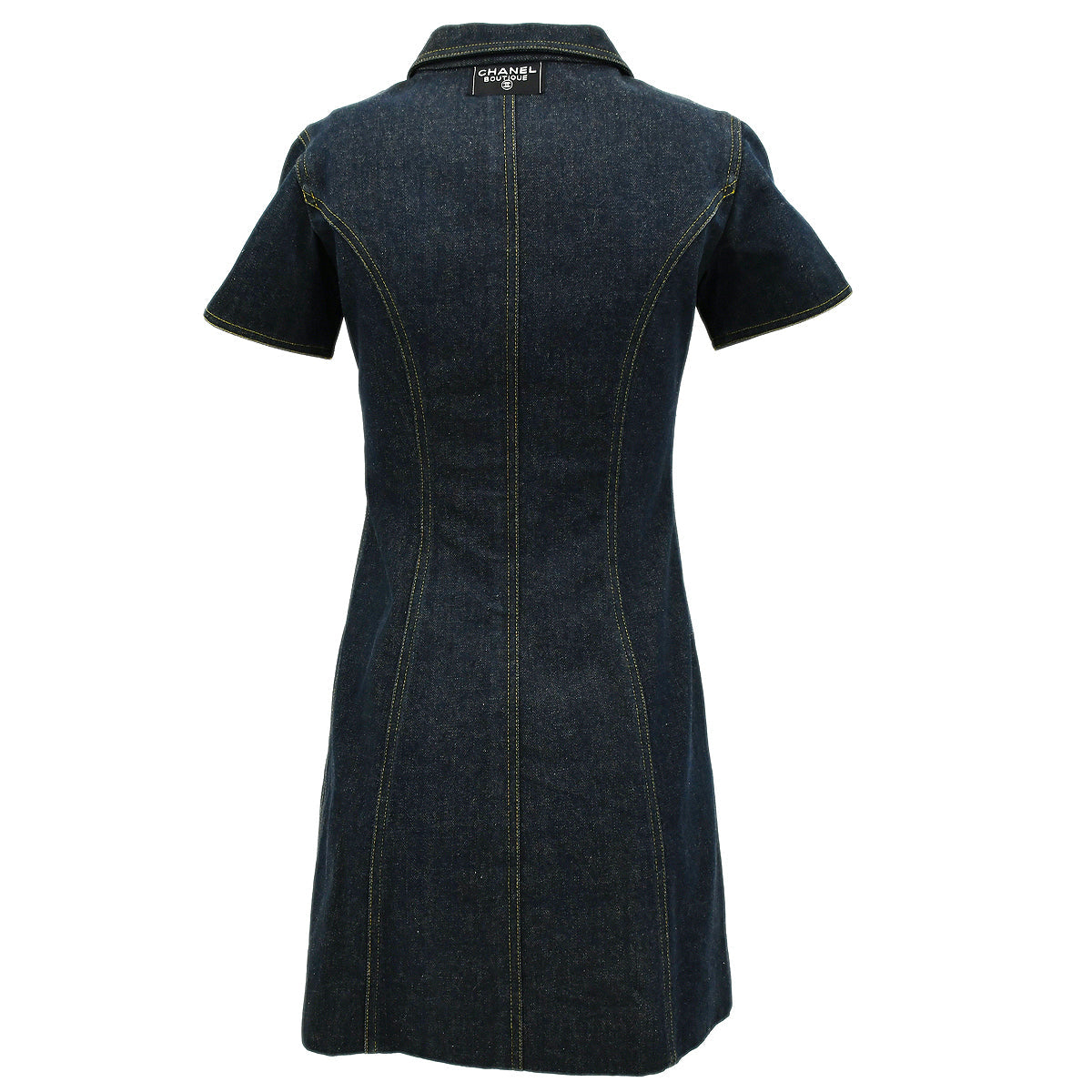 Luxury Chanel Denim Dress Navy #36