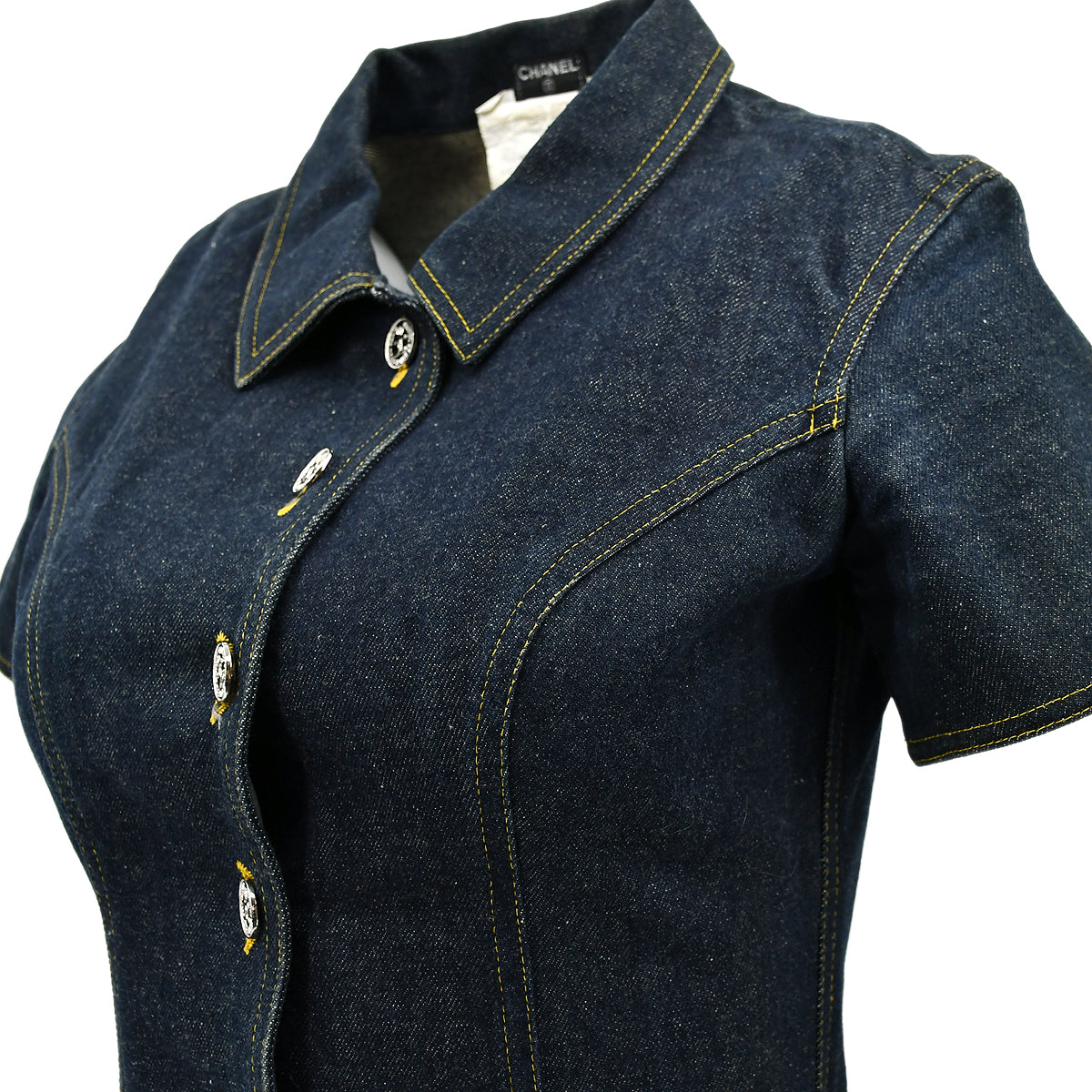 Luxury Chanel Denim Dress Navy #36