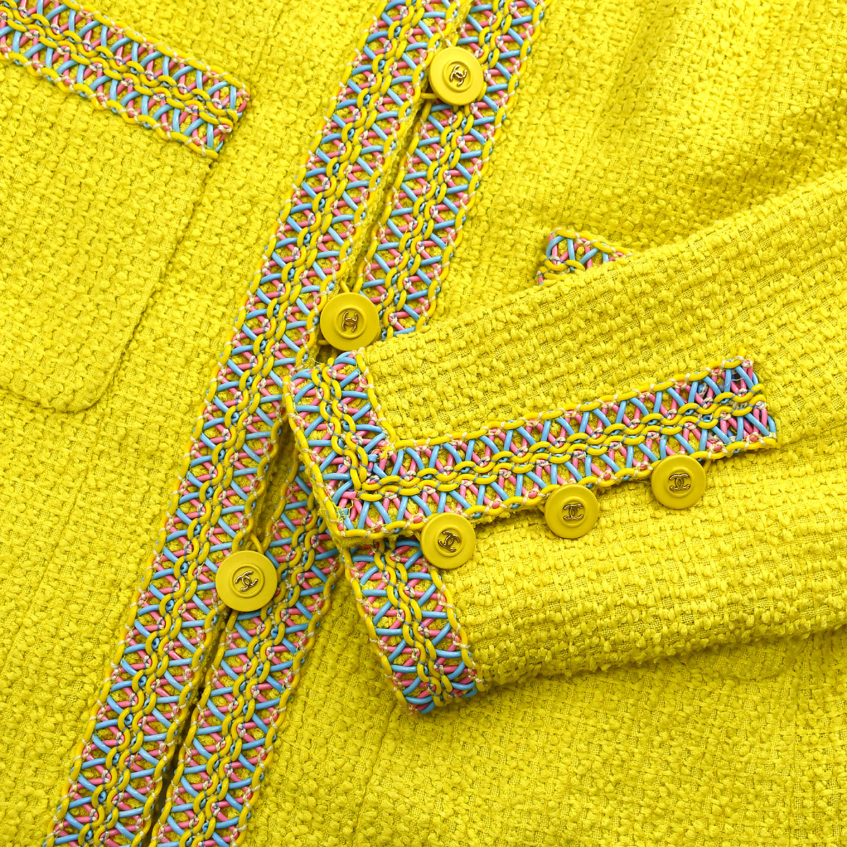 Luxury Chanel Spring 1994 jacket skirt suit #40
