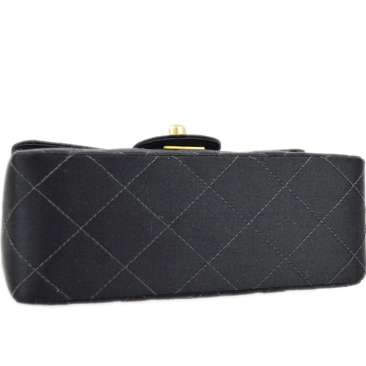 Luxury Chanel 2000-2001 Satin Mini Classic Square Flap Shoulder Bag 17