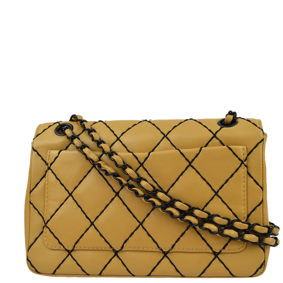 Luxury Chanel 2000-2001 Calfskin Medium Wild Stitch Straight Flap Bag