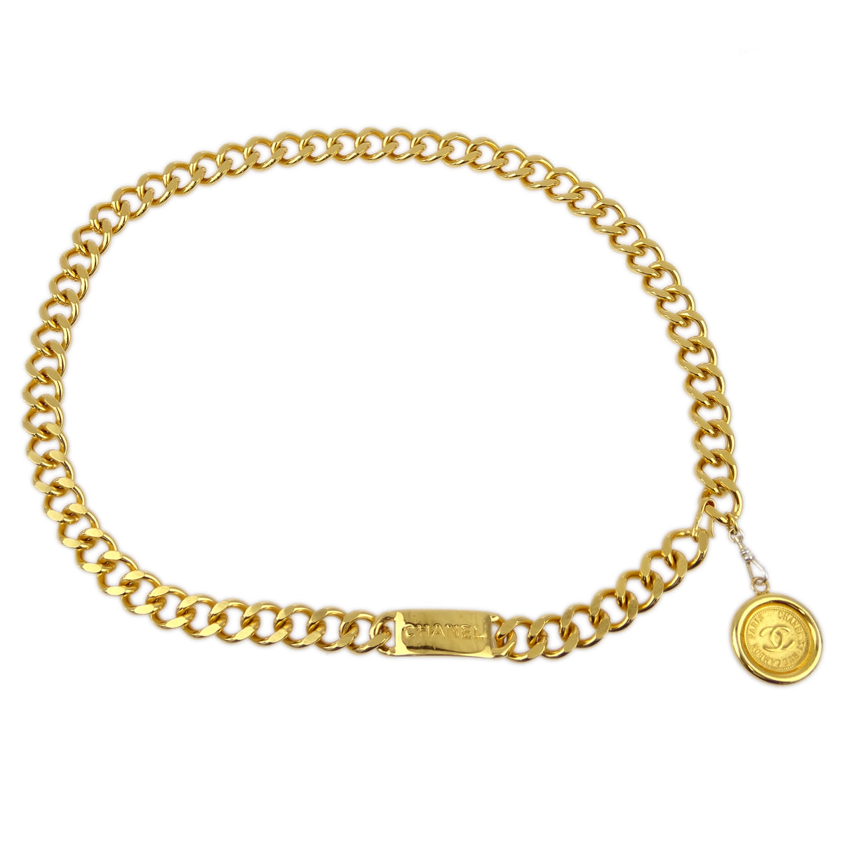 Luxury Chanel Medallion Chain Belt Small New