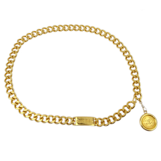 Luxury Chanel Medallion Chain Belt Small New