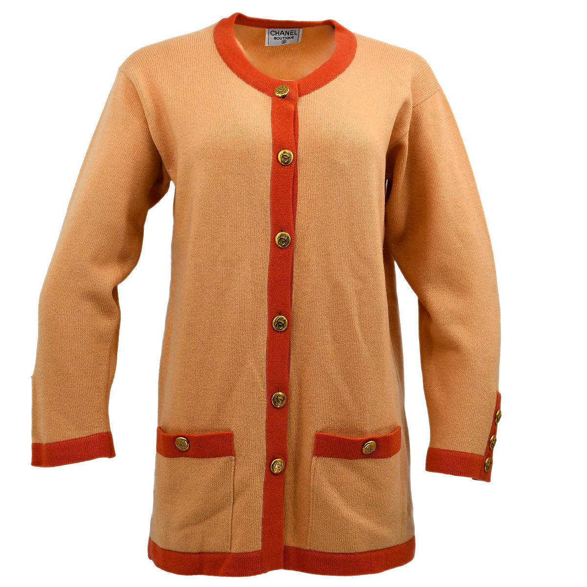 Luxury Chanel Cardigan Orange