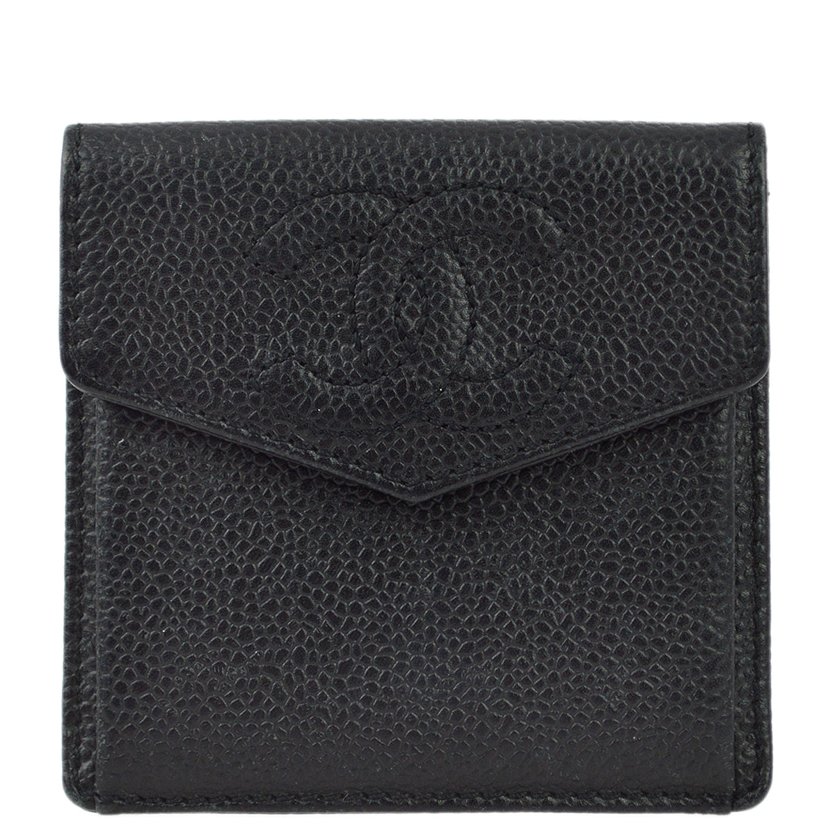 Luxury Chanel Black Caviar Coin Purse Wallet