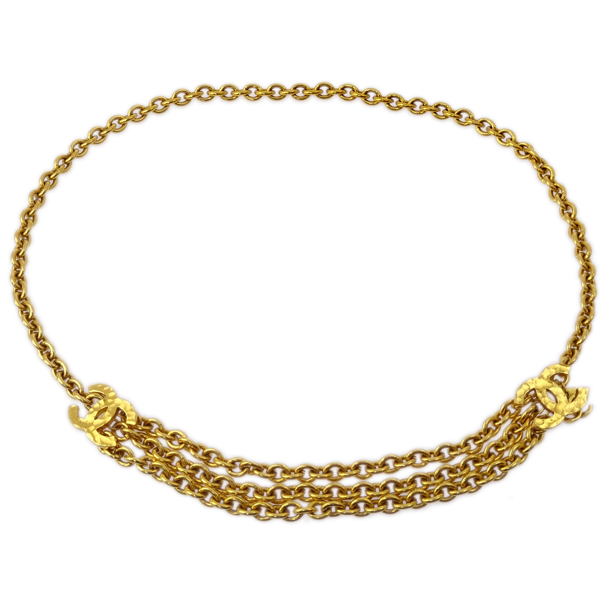Luxury Chanel CC Gold Chain Belt 684 Small New