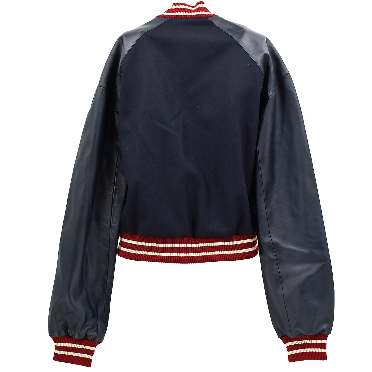Luxury Chanel Spring Letterman Bomber Jacket Navy 04P #38