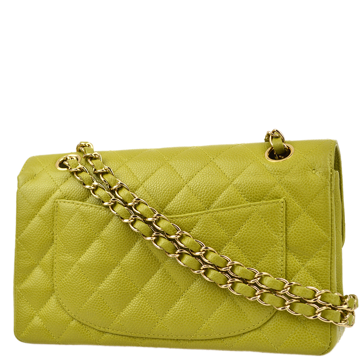 Luxury Chanel * 2003-2004 Green Caviar Small Classic Double Flap Bag
