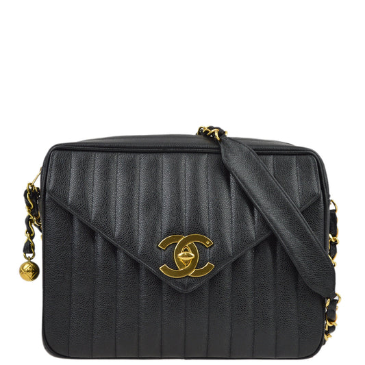 Luxury Chanel Black Caviar Mademoiselle Jumbo Shoulder Bag
