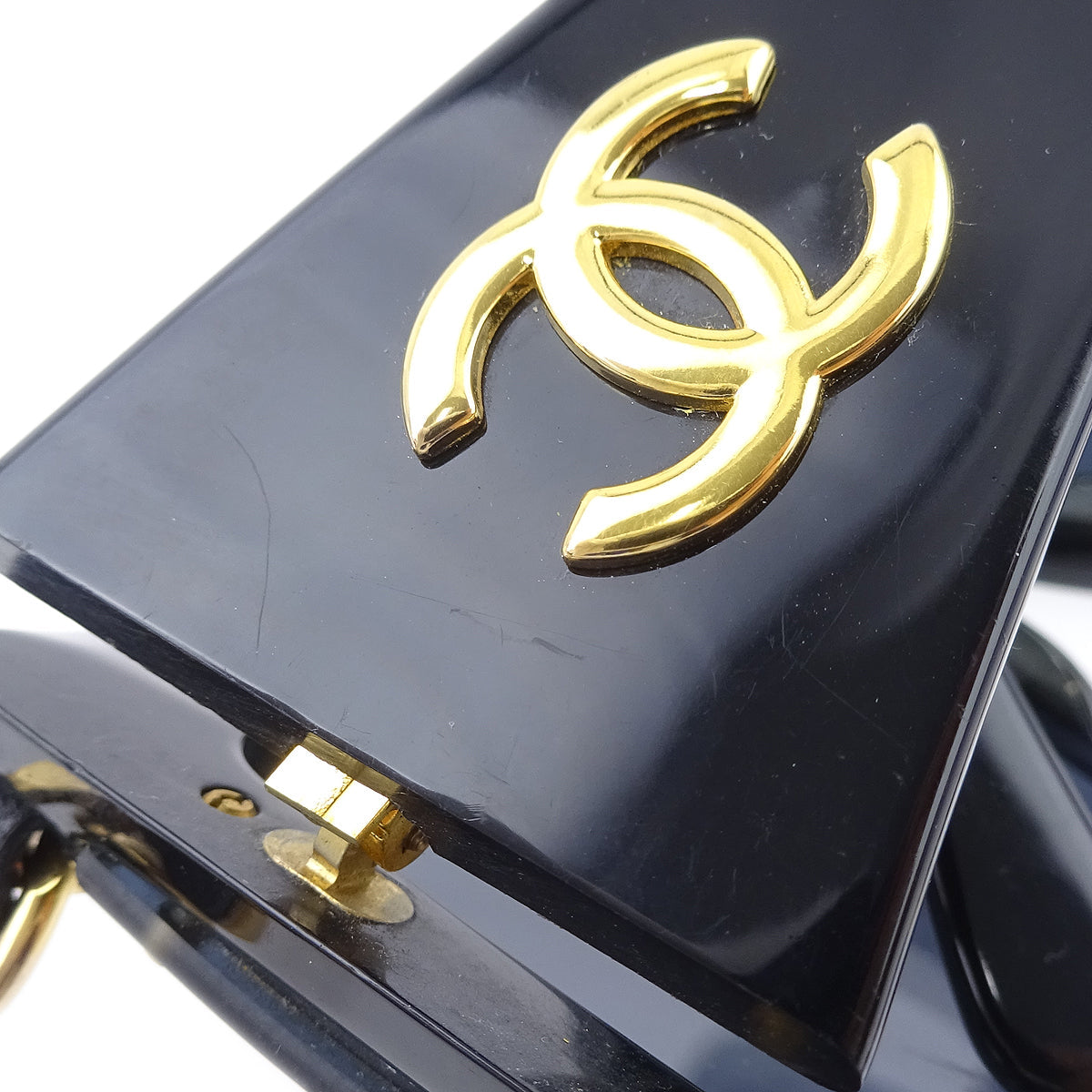 Luxury Chanel Chain Sunglasses Eyewear Black Small New