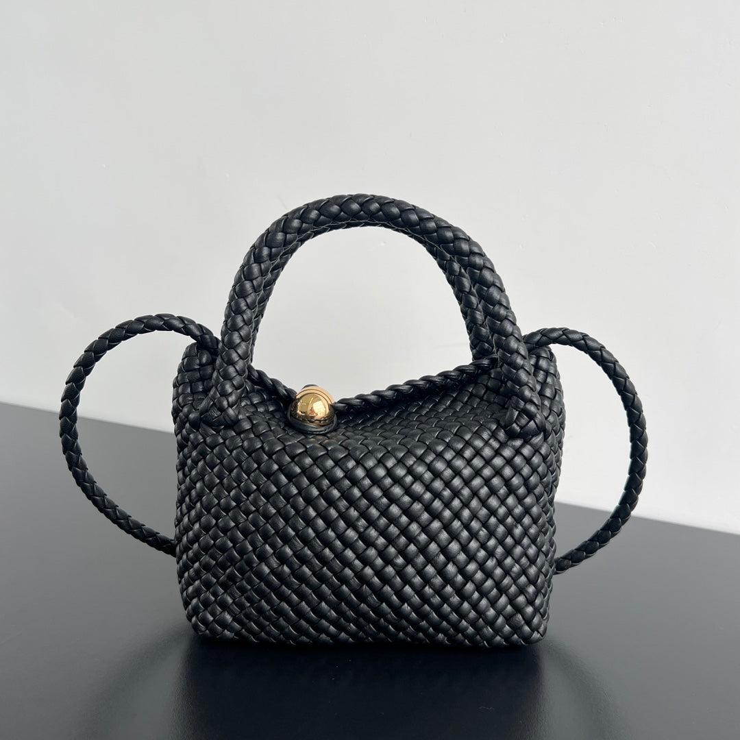 Luxury Bottega Veneta MINI TOSCA 20 IN BLACK CALFSKIN