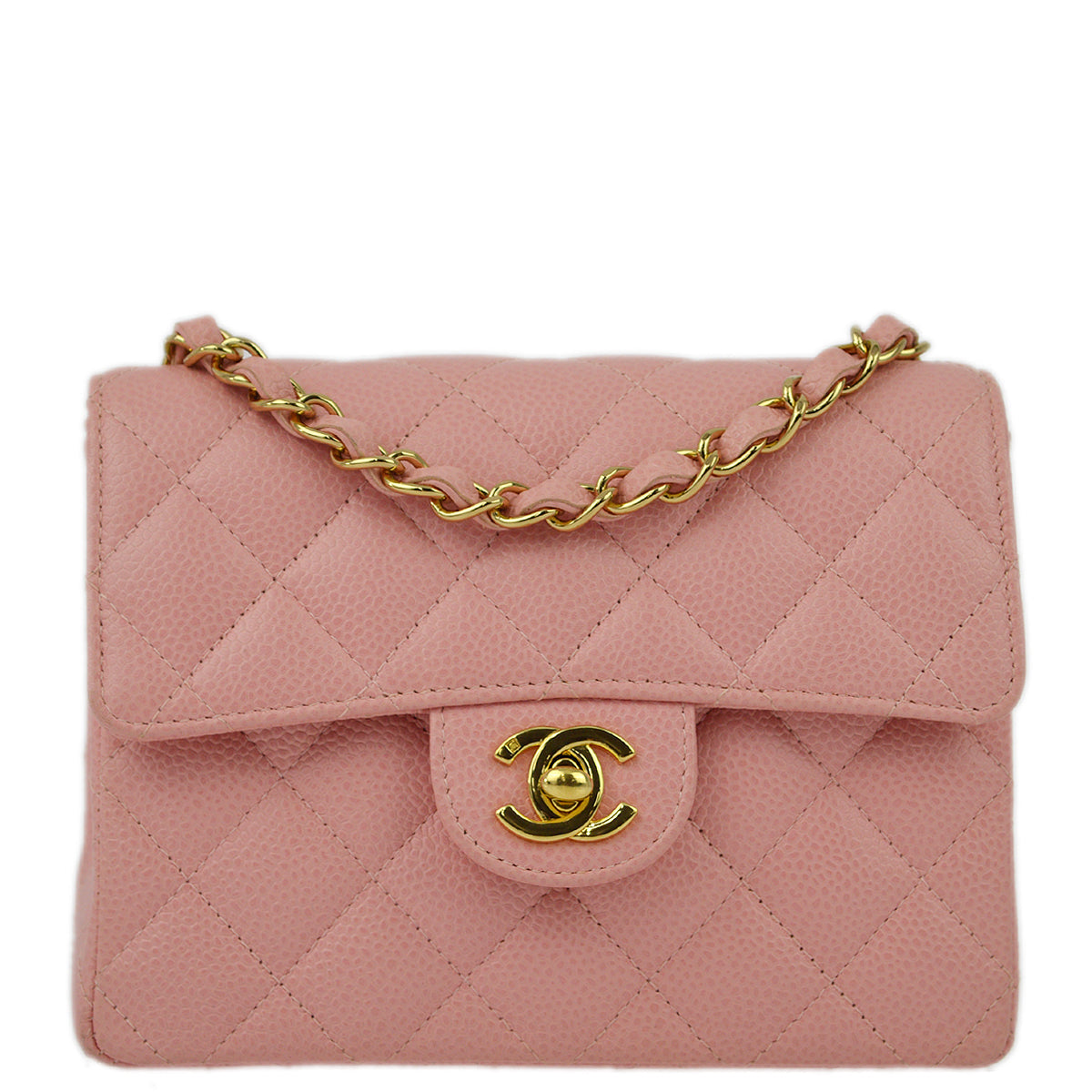 Luxury Chanel 2004-2005 Caviar Mini Square Bag 17