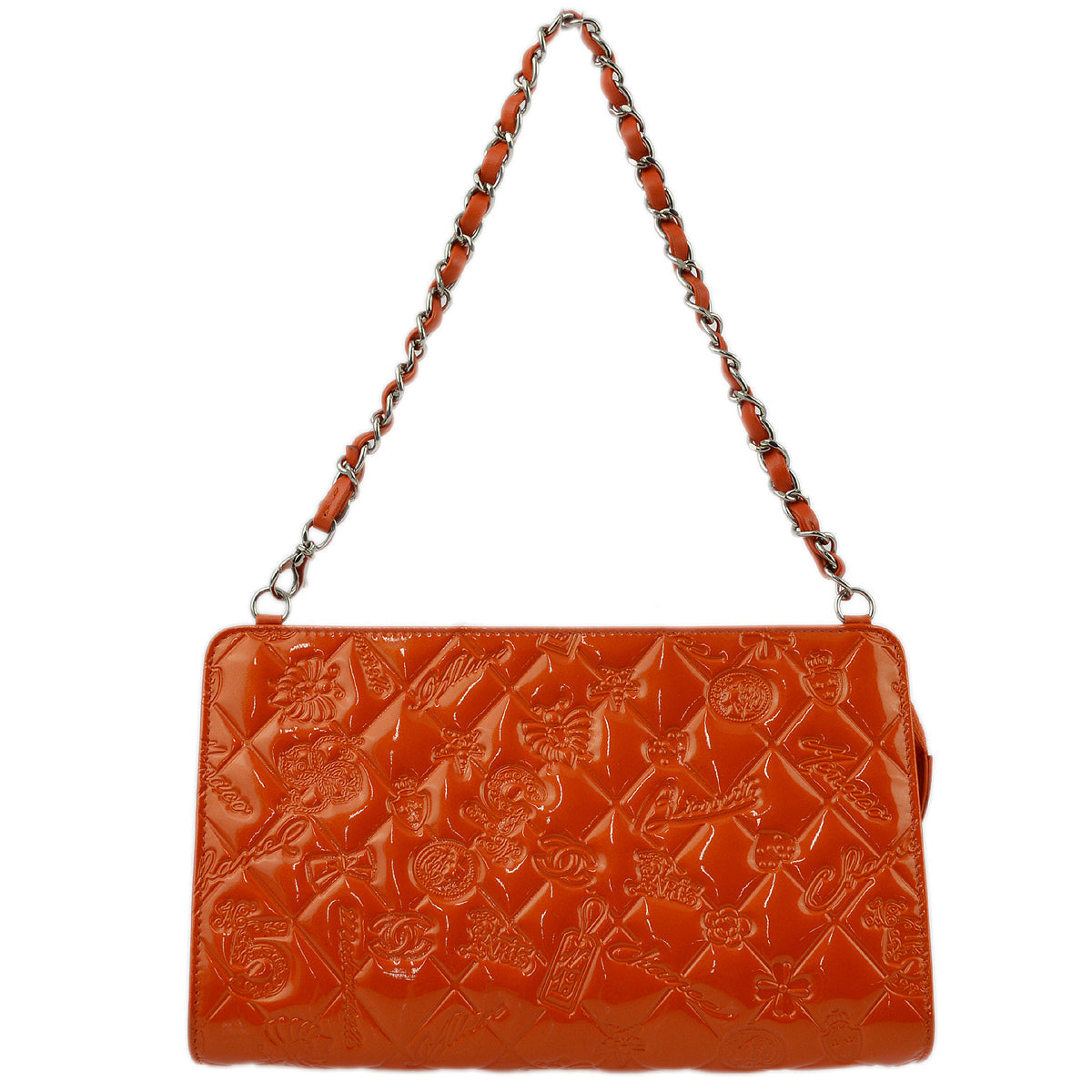 Luxury Chanel 2009-2010 Patent Leather Icon Chain Handbag