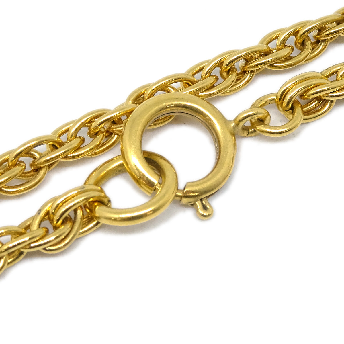 Luxury Chanel Bag Chain Pendant Necklace Gold 95P