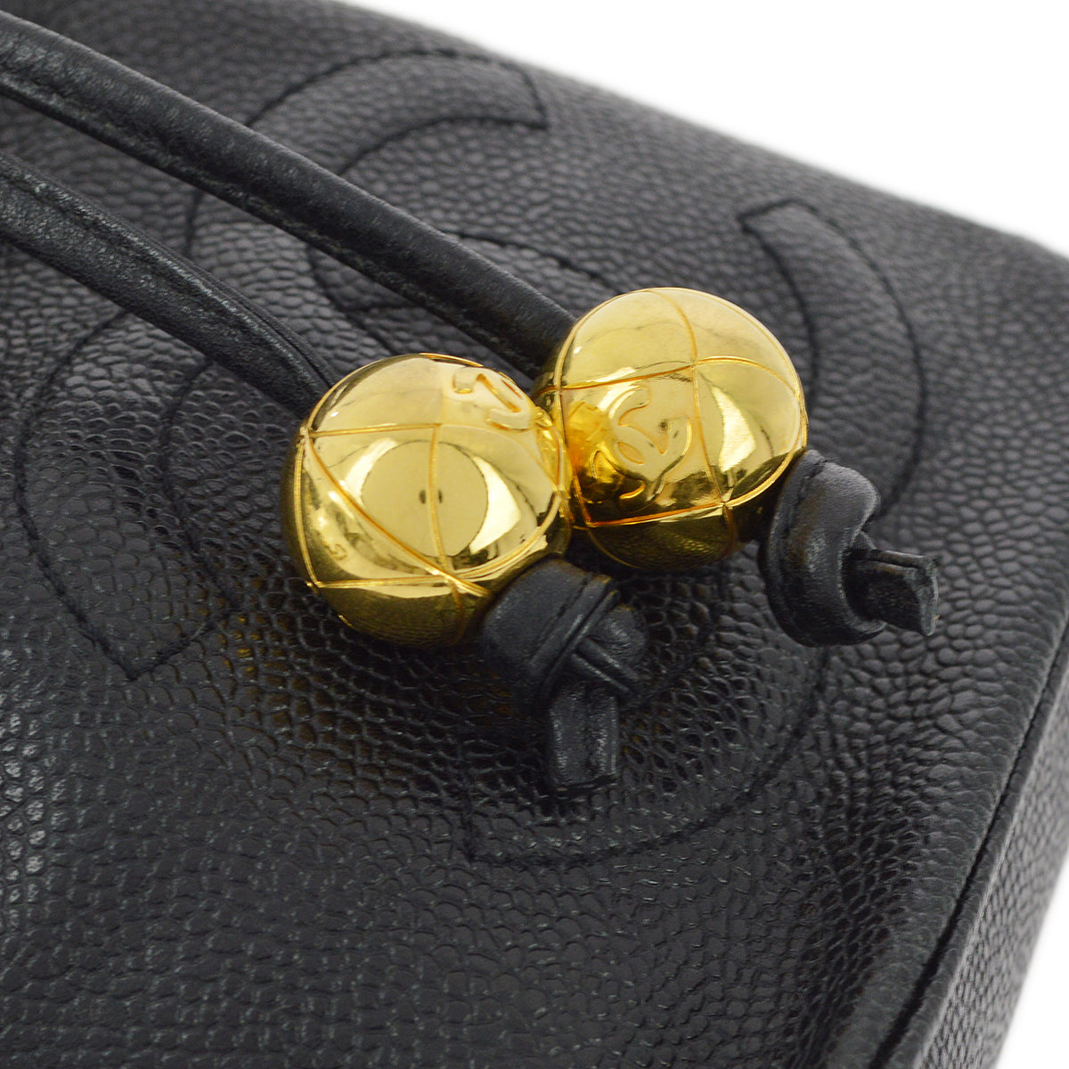 Luxury Chanel Black Caviar Bucket Shoulder Bag