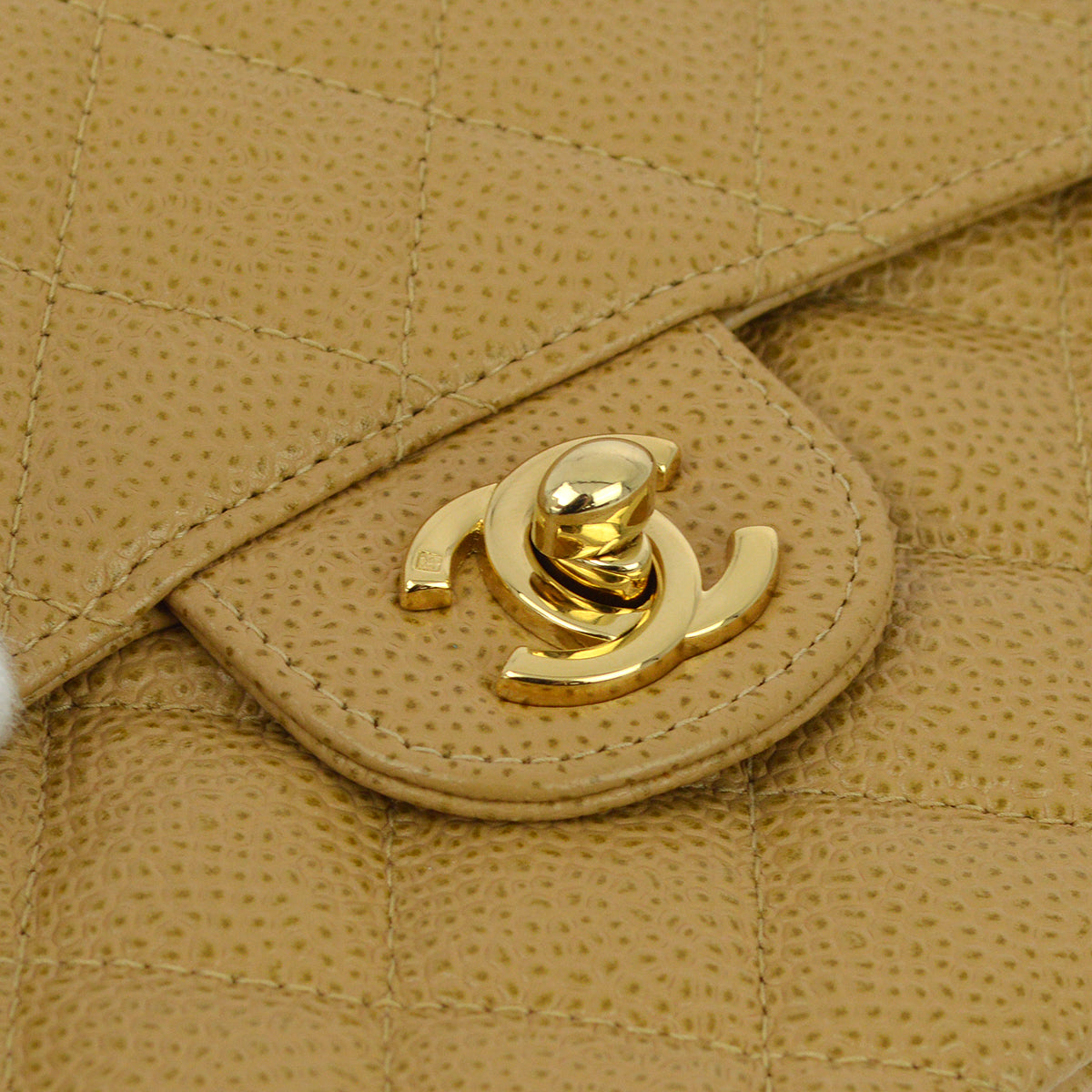Luxury Chanel 2003-2004 Caviar Mini Classic Square Flap Bag 17