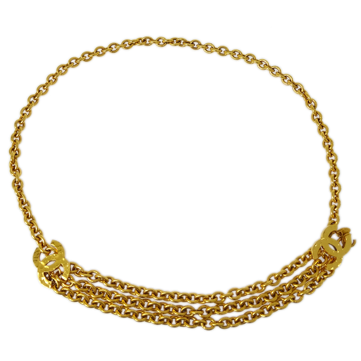 Luxury Chanel CC Chain Belt Gold Small New 684