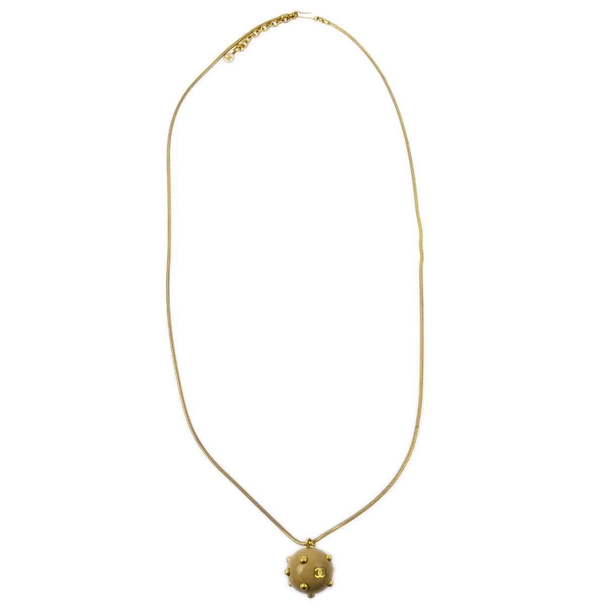Luxury Chanel Ball Pendant Necklace Gold