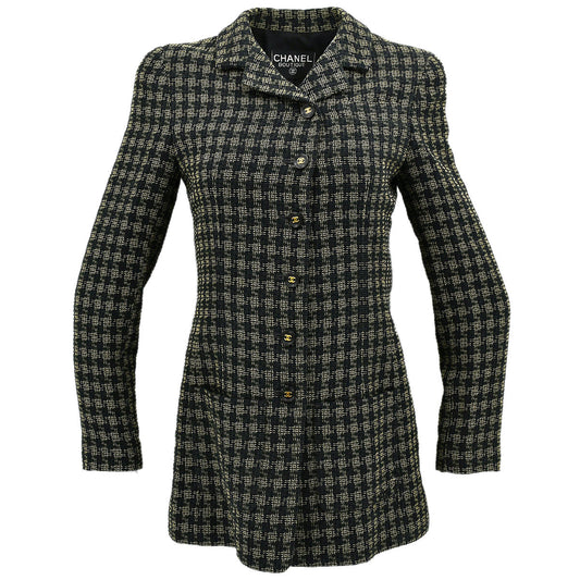 Luxury Chanel Single Breasted Jacket Black