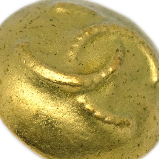 Luxury Chanel Button Earrings Clip-On Gold 95C