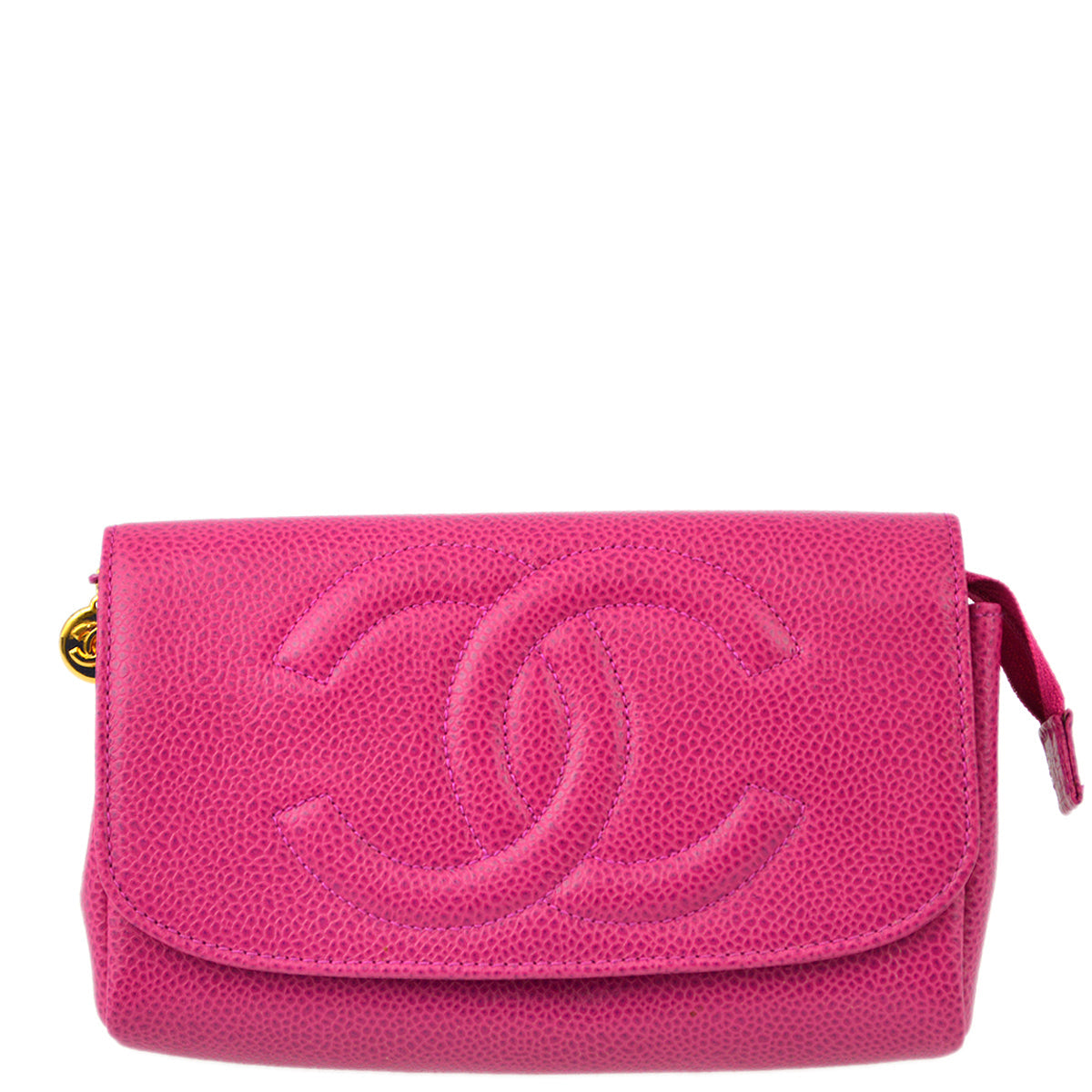 Luxury Chanel 1996-1997 Caviar Timeless Cosmetic Pouch