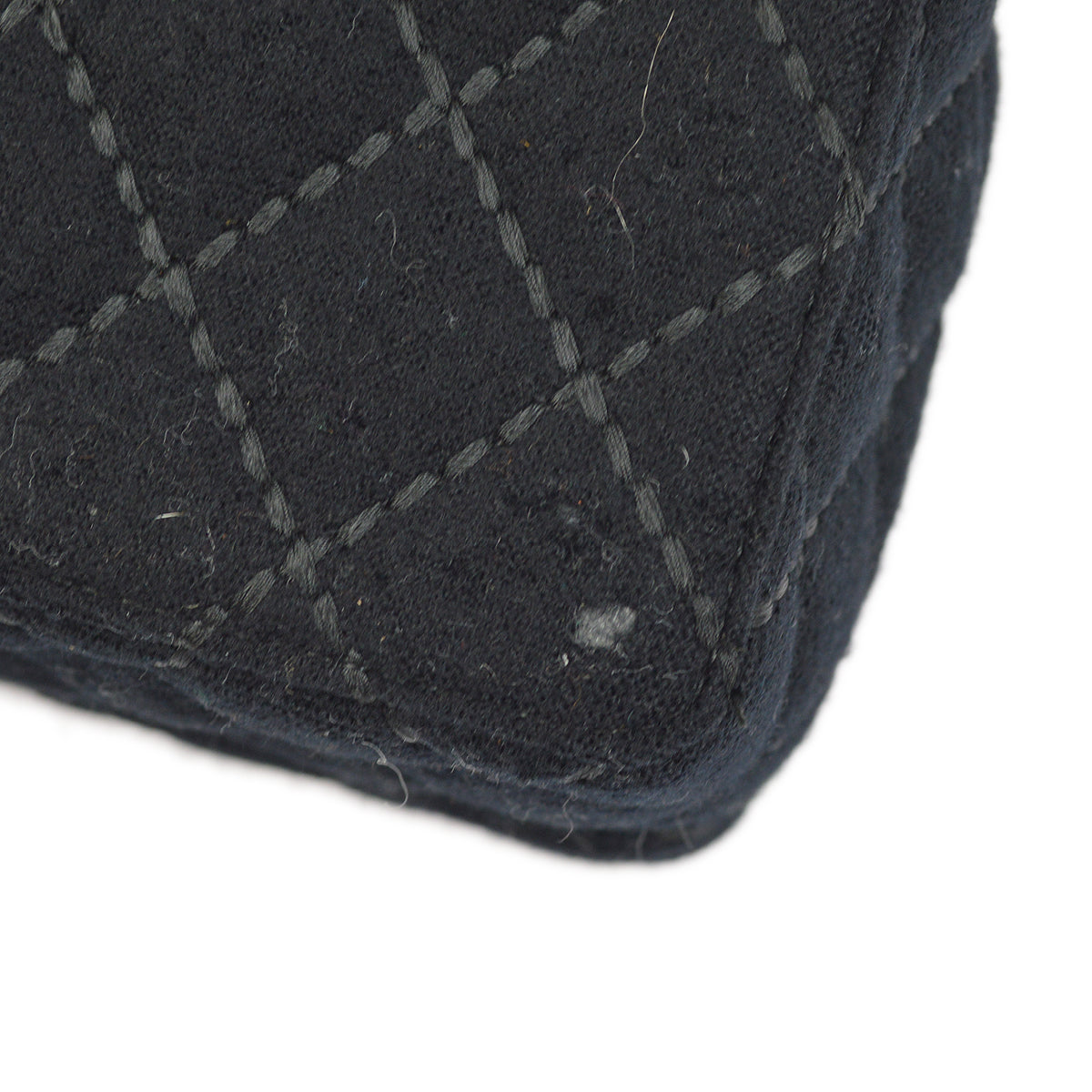Luxury Chanel 2001-2003 Black Cotton Wild Stitch Vanity Handbag