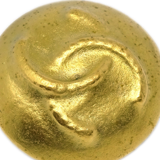 Luxury Chanel Gold Button Earrings Clip-On 95C