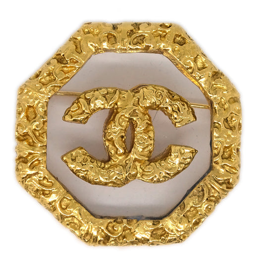 Luxury Chanel Brooch Pin Gold 93A