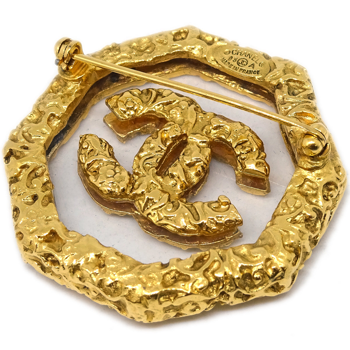 Luxury Chanel Brooch Pin Gold 93A