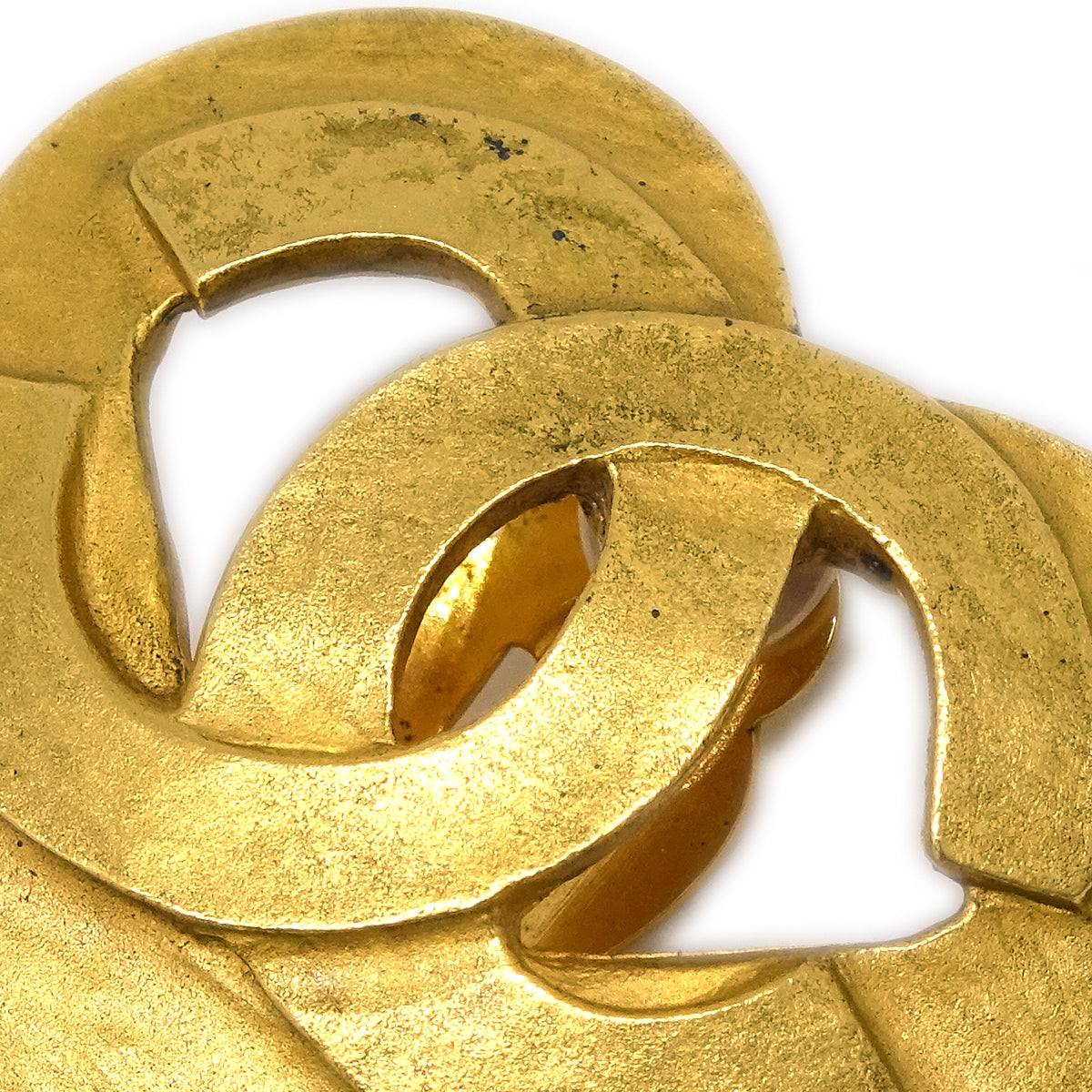 Luxury Chanel Gold Heart Earrings Clip-On 95P