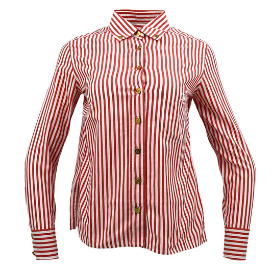 Luxury Chanel Shirt Blouse Red