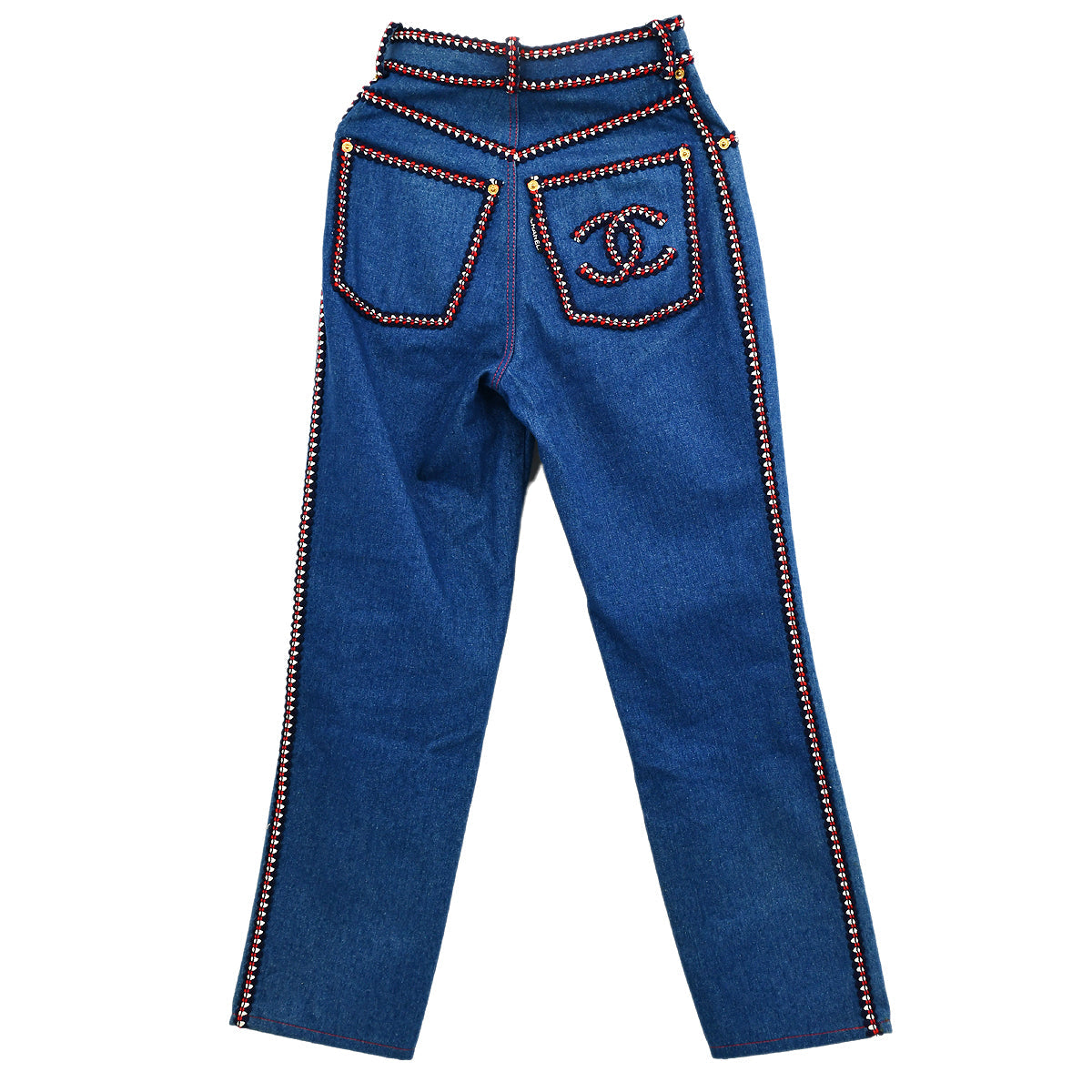 Luxury Chanel Long Denim Pants Blue 02226 #34