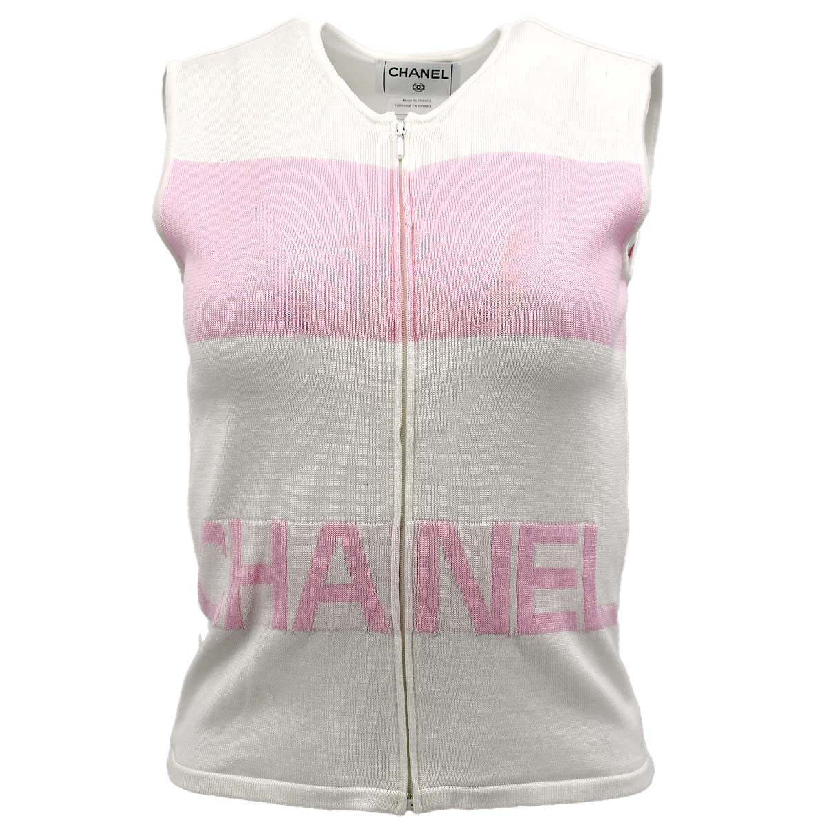 Luxury Chanel Vest Jacket White 00S #36 171728