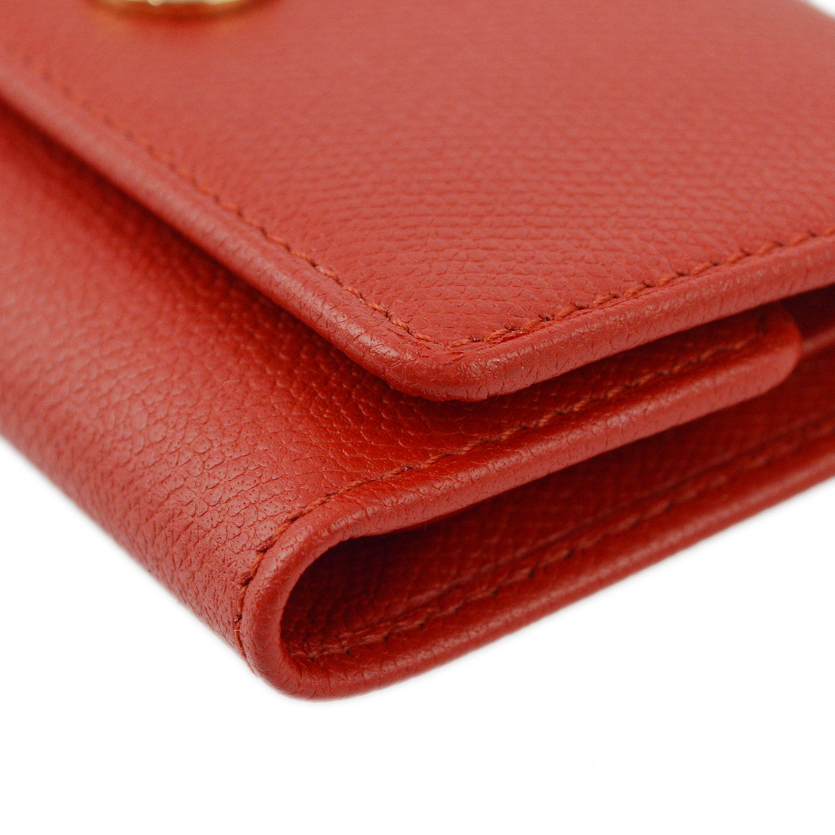 Luxury Chanel Red Caviar Six Hook Key Case Small New