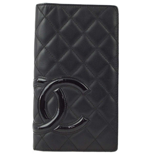 Luxury Chanel Black Calfskin Cambon Ligne Long Wallet