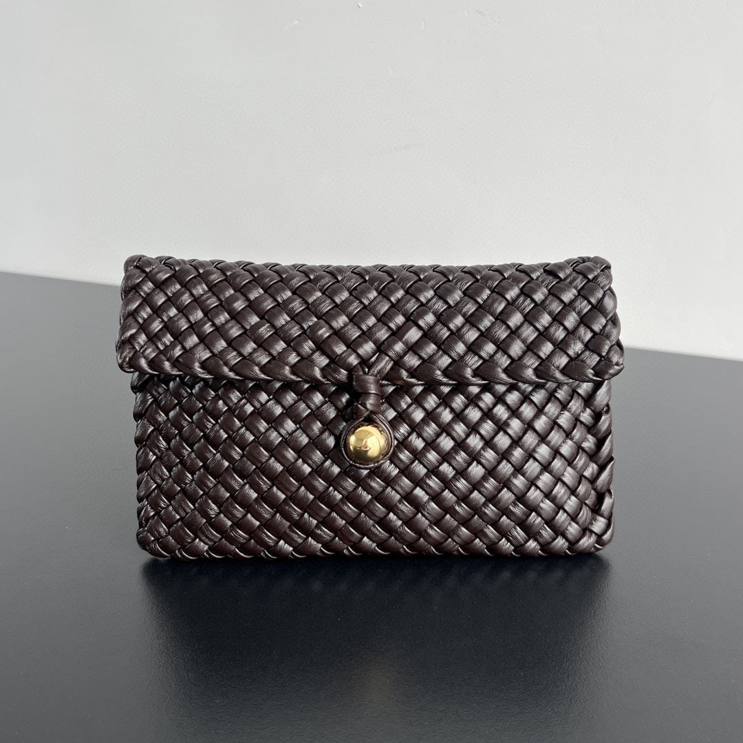 Luxury Bottega Veneta MINI COBBLE 20 BAG IN DARK BROWN LAMBSKIN