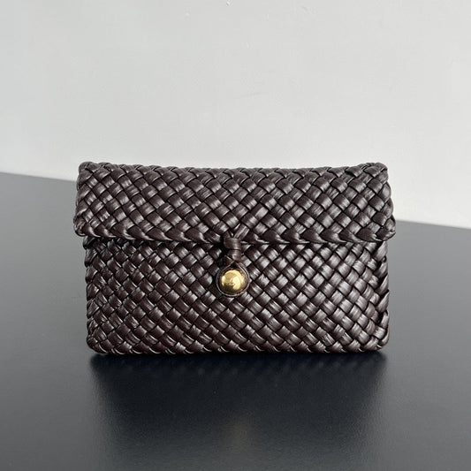 Luxury Bottega Veneta MINI COBBLE 20 BAG IN DARK BROWN LAMBSKIN