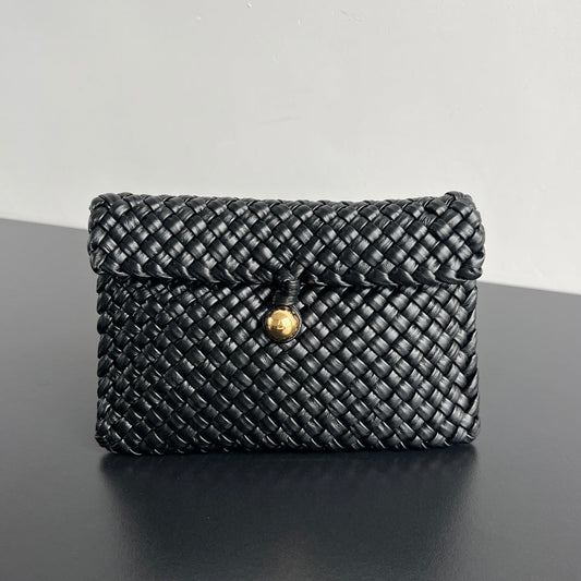Luxury Bottega Veneta MINI COBBLE 20 BAG IN BLACK LAMBSKIN