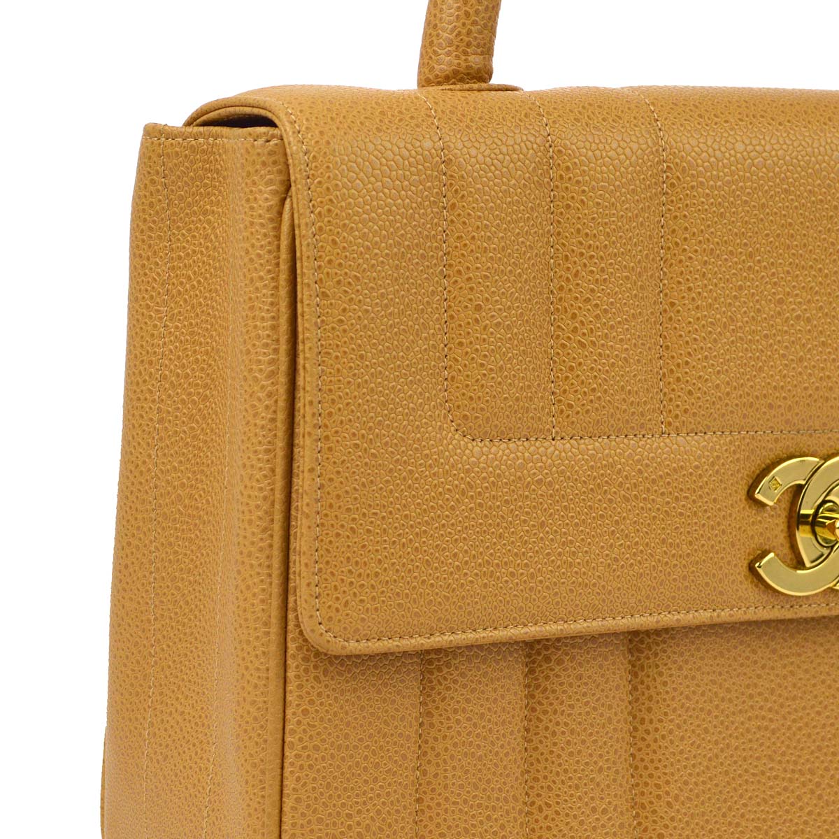 Luxury Chanel 1994-1996 Beige Caviar Mademoiselle Handbag