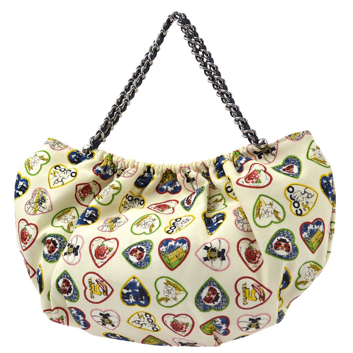 Luxury Chanel 2006 Canvas Valentine Chain Handbag