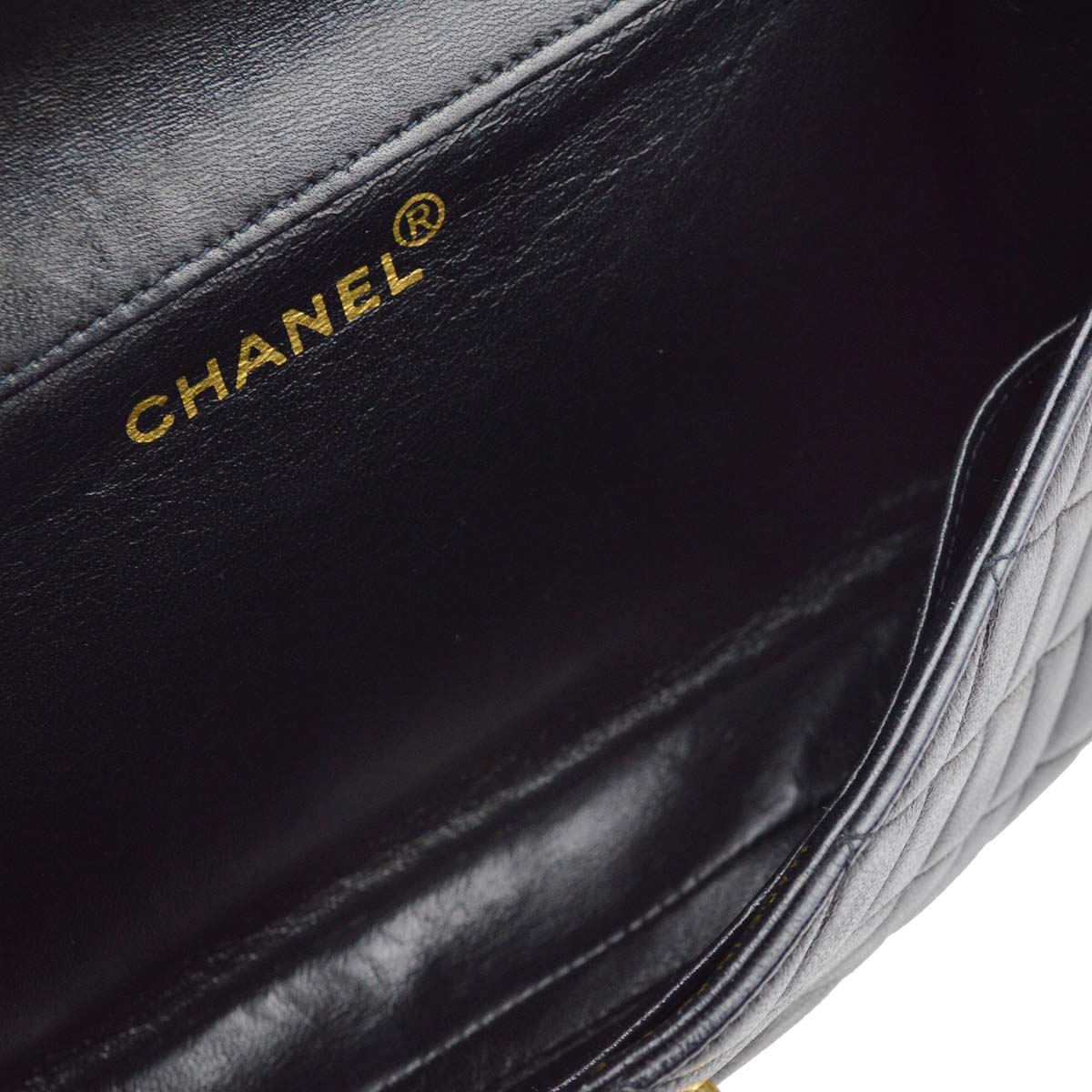 Luxury Chanel Black Lambskin Double Sided Classic Flap Shoulder Bag