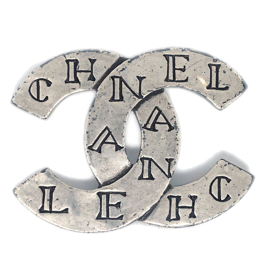 Luxury Chanel CC Brooch Pin Silver 99A