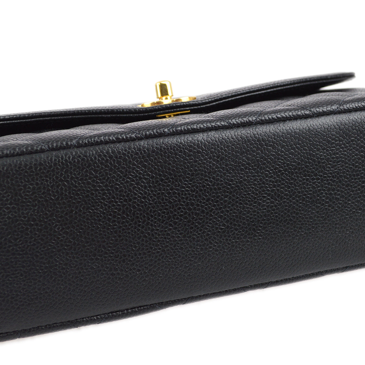 Luxury Chanel 1997-1999 Black Caviar Medium Diana Shoulder Bag