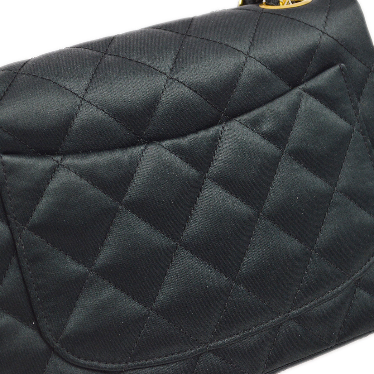 Luxury Chanel 1989-1991 Satin Mini Classic Square Flap Shoulder Bag 17