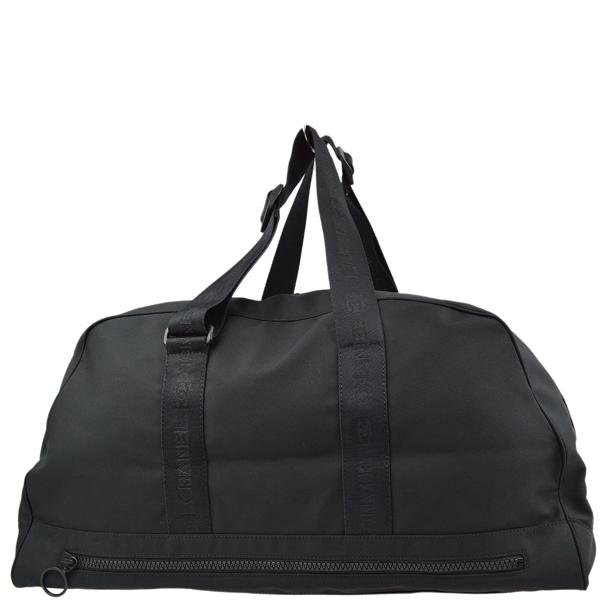 Luxury Chanel Black Nylon Sport Line Duffle Gym Bag