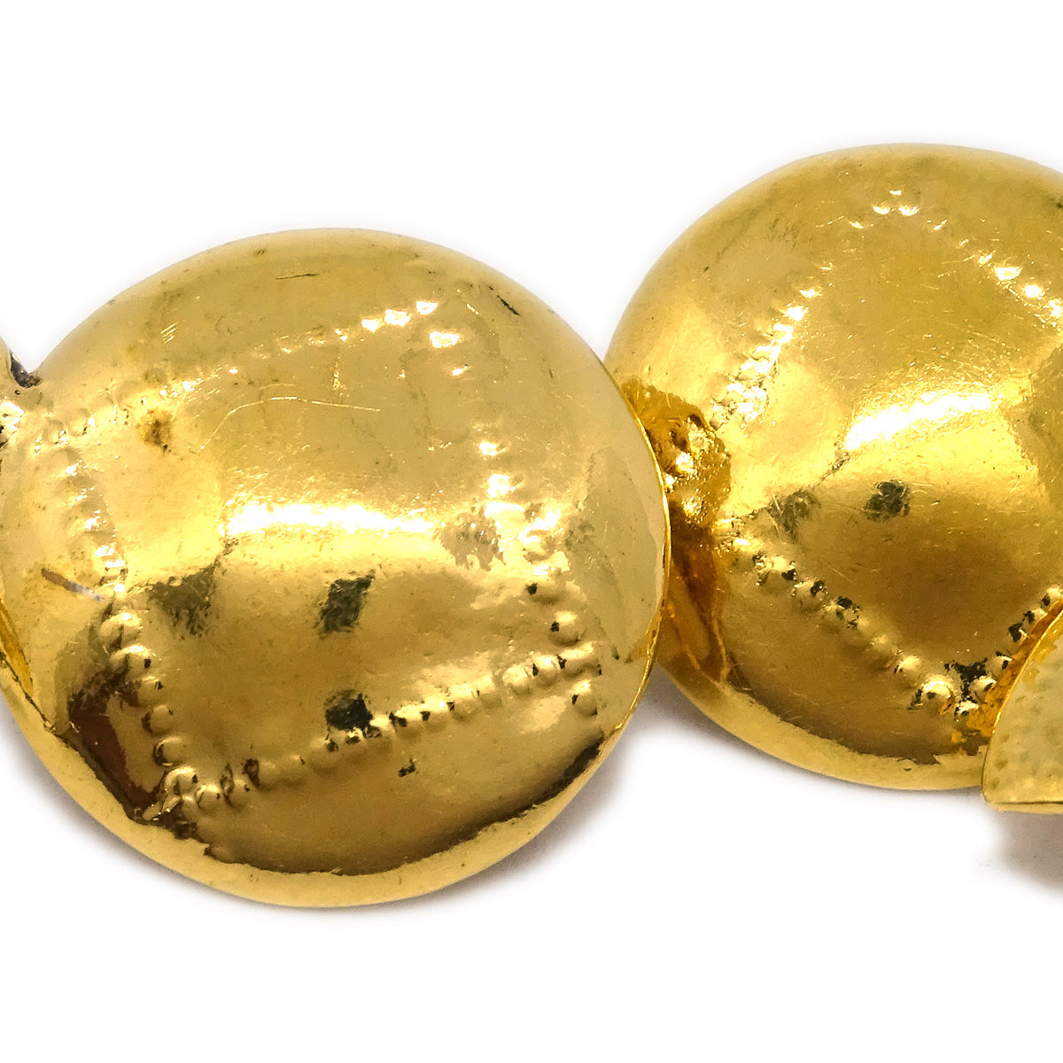 Luxury Chanel Gold Dangle Earrings Clip-On 94P