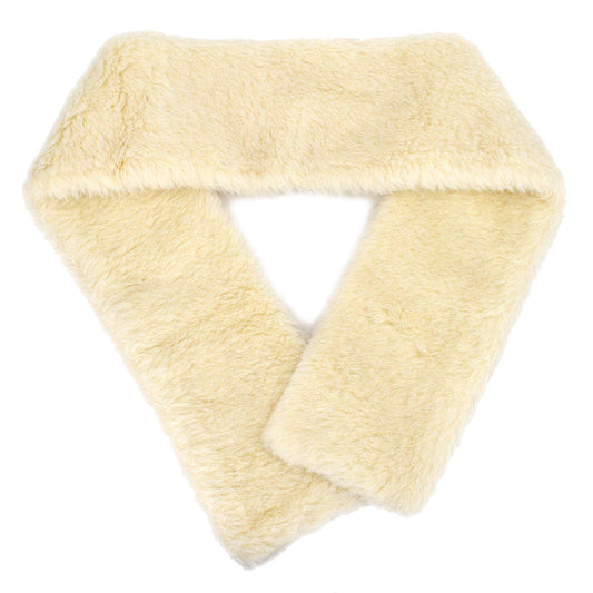 Luxury Chanel Fur Scarf White Small New