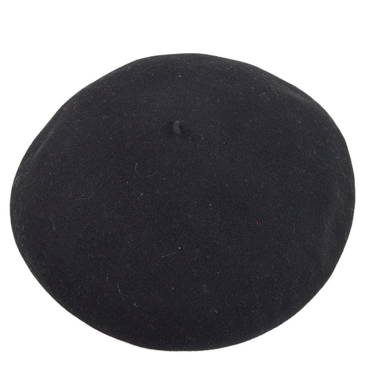 Luxury Chanel Oversize Black Hat Beret Small New